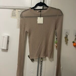 Crescent Cream See Through Long Sleeve